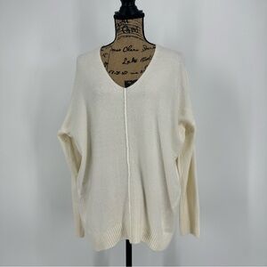 Express Sweater V Cut Ivory Size M